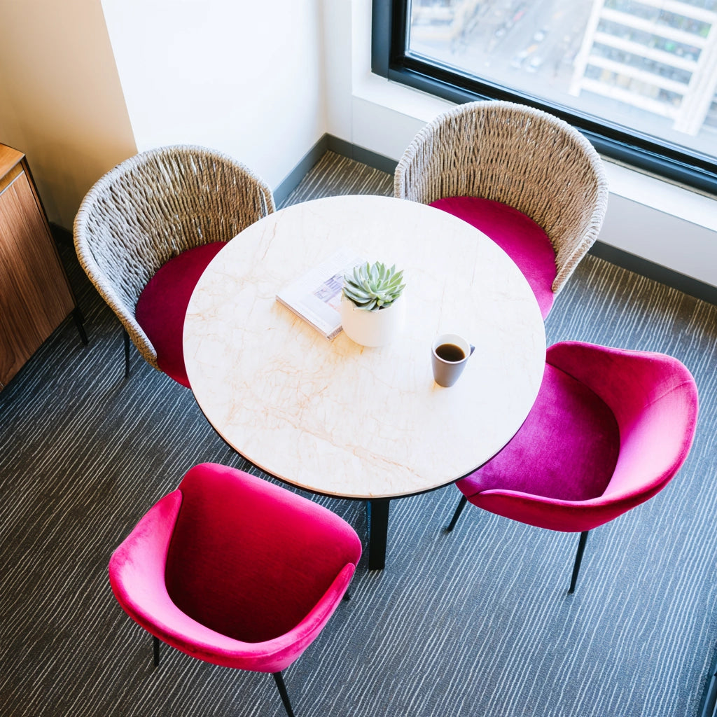 Eetkamerset met tafel en stoelen, kleur grijs