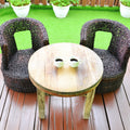 Tuinset met tafel en stoelen, kleur bruin